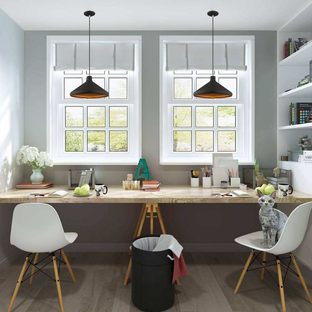 Black and Gold Aluminum Mini Pendant Light