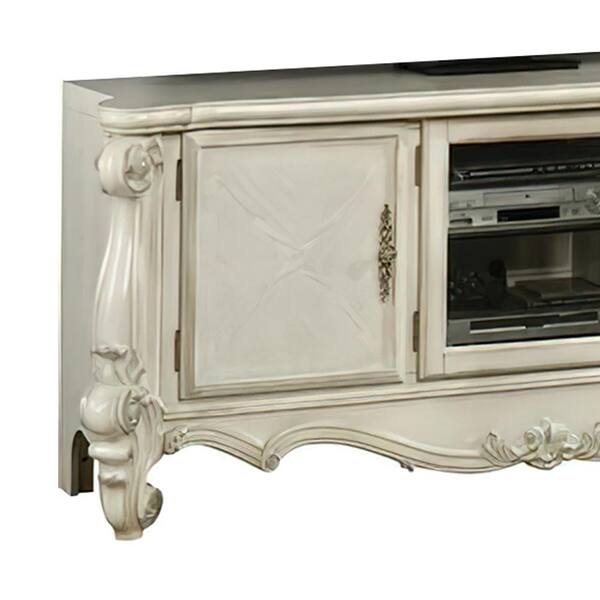 Acme Furniture Versailles 21 in. Silver TV Stand Fits TV's up to 