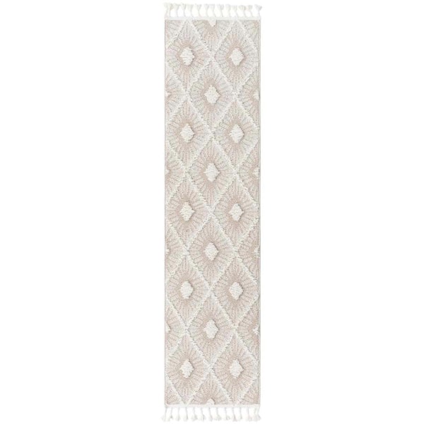 Boho Lilah Ivory 2 ft. x 8 ft. Area Rug