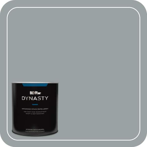 BEHR DYNASTY 1 qt. Home Decorators Collection #HDC-SM16-02 River Rock Grey Satin Enamel Interior Stain-Blocking Paint & Primer