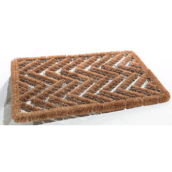 24 in. x 16 in. Brown Coir Outdoor Door Mat