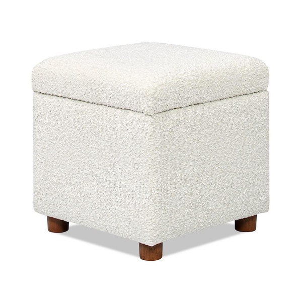 Jennifer Taylor Jacob 18 in. Fabric Storage Cube Ottoman in