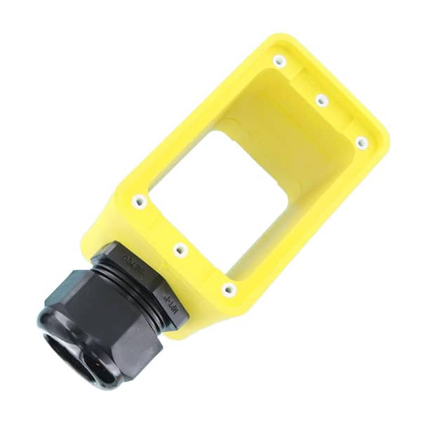 Yellow Two-Gang 1.000-Inch Cable Diameter 0.590-Inch Leviton 3200-2Y Portable Outlet Box Standard Depth Pendant Style Yellow Two-Gang 1.000-Inch Cable Diameter 0.590-Inch Leviton 3200-2Y Portable Outlet Box Standard Depth Pendant Style