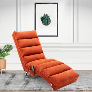 Orange Polyester Massage Chaise Lounge Indoor Chair