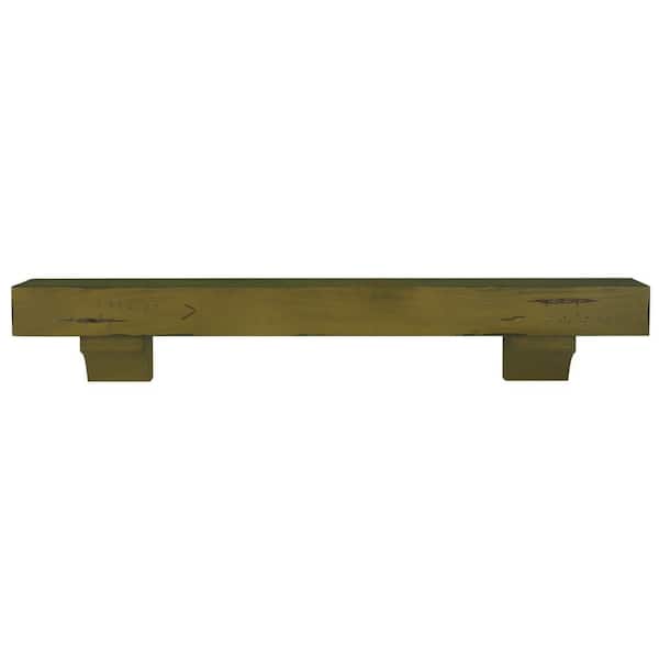 Pearl Mantels 4 ft. Antique Distressed Cap-Shelf Mantel