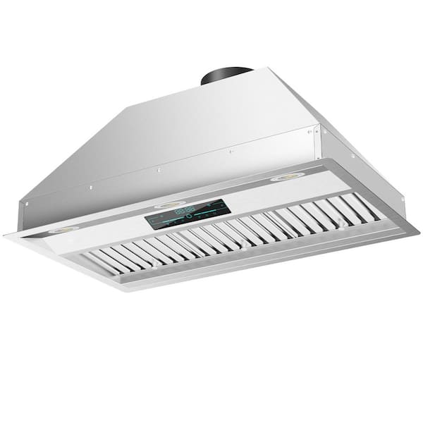 32.48 in. 900 CFM with Touch Panel Control Convertible Ducted Insert Range Hood in Stainless Steel