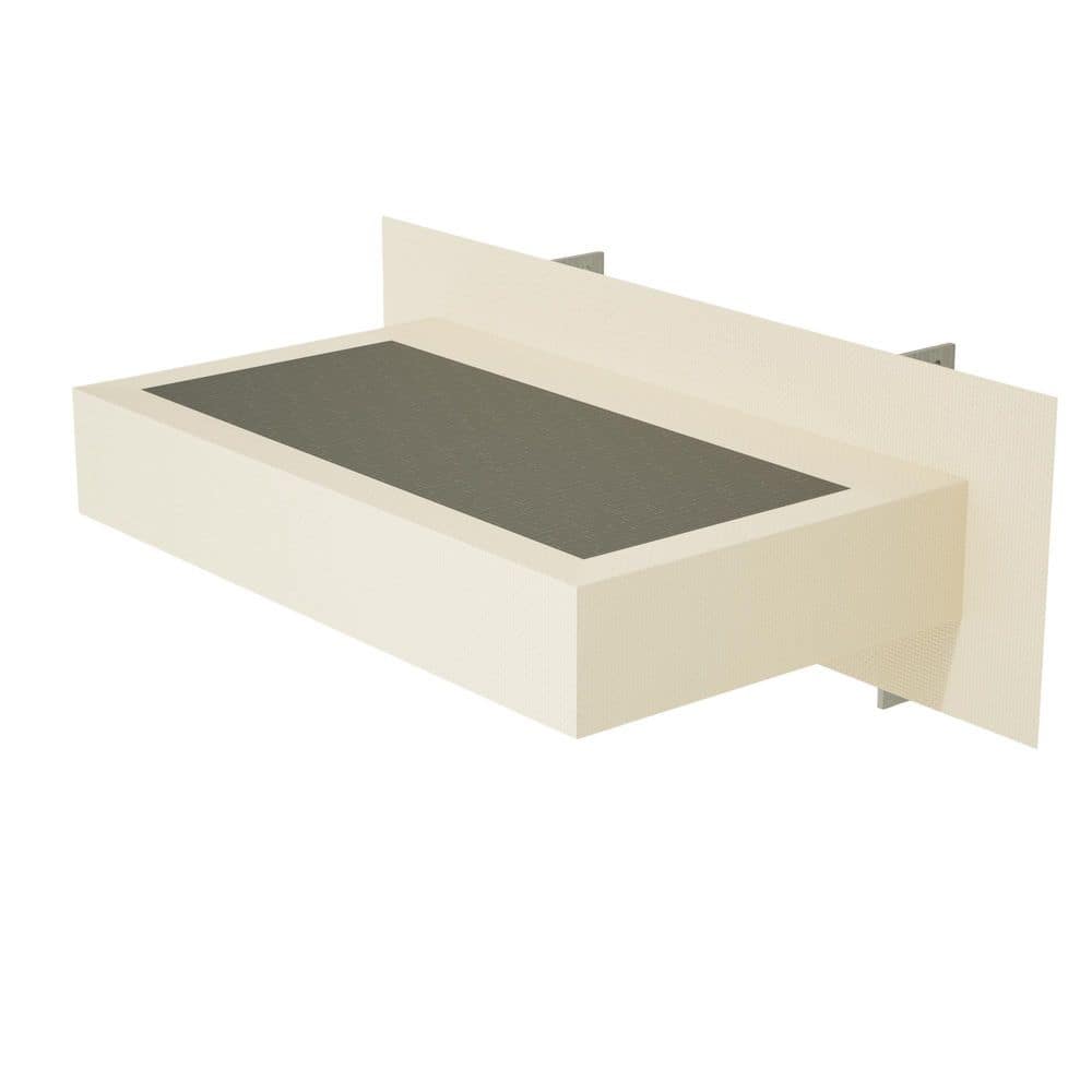 12 in. x 46 in. x 4 in. Original Wall Floating Bench Shower Kit Concrete Gray Mesh Board-Original Shower Bench Bracket price history on PriceWatchPro