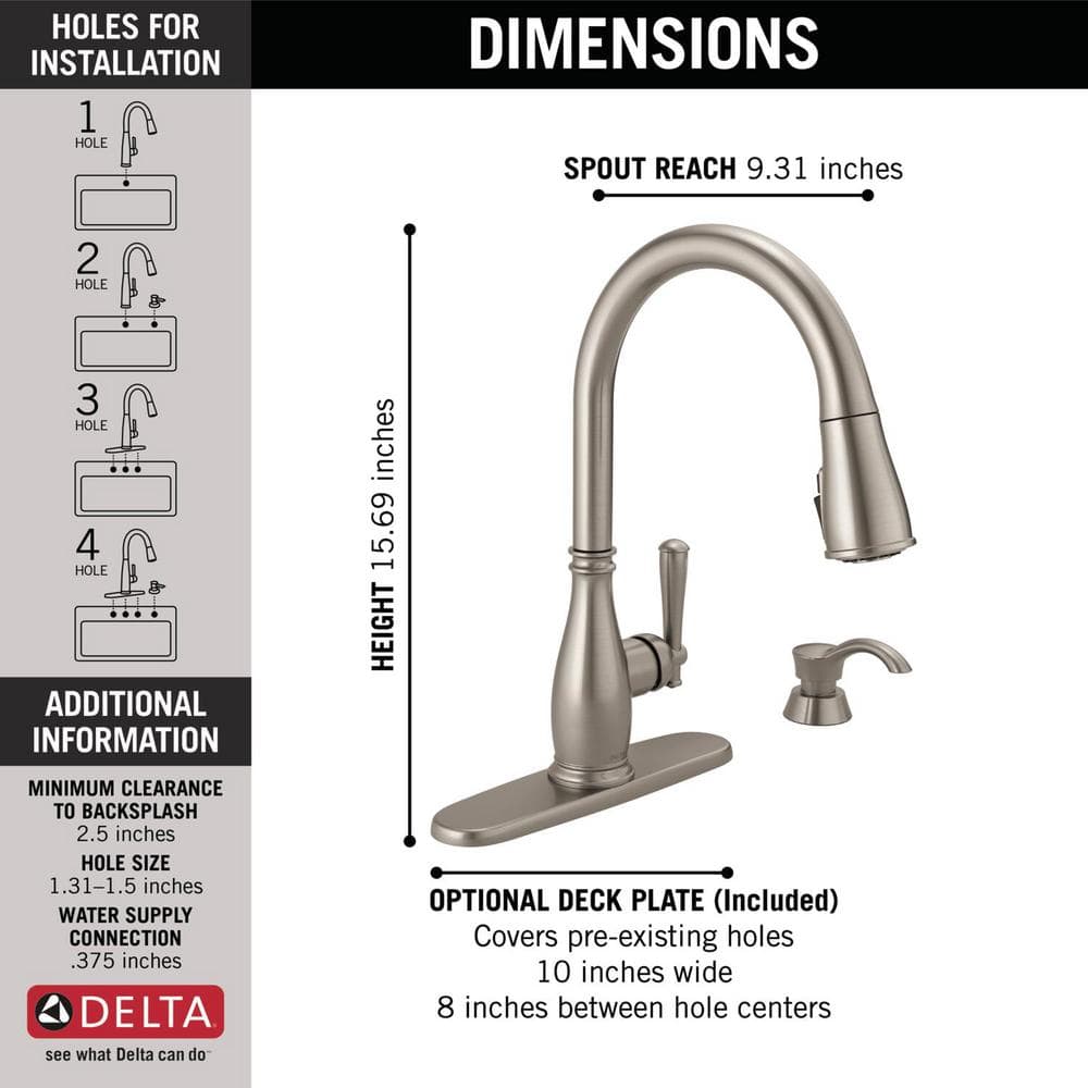 Stainless Steel Single Handle Pull-Down Kitchen Faucet