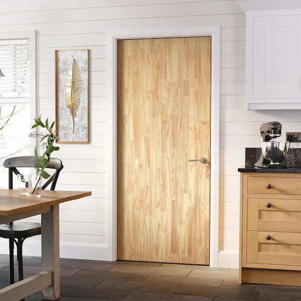 CALHOME 32 in. x 80 in. Flush Left-Handed Hollow-Core Unfinished