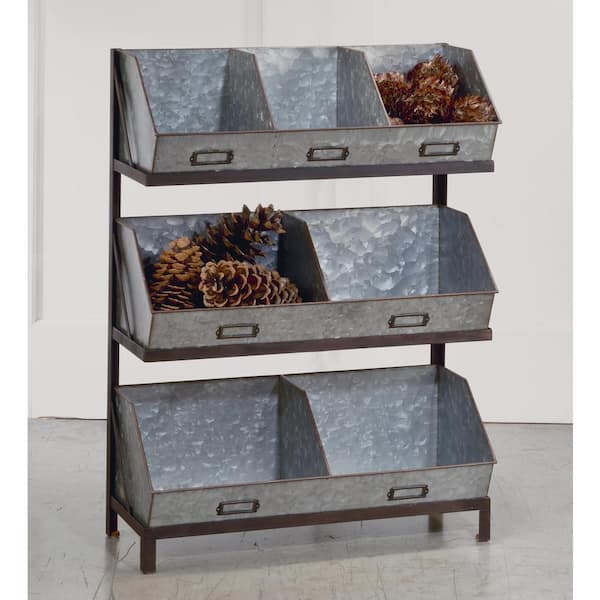 TRIPAR INTERNATIONAL, INC. 7-Bin Vintage Open Storage Chest 19671
