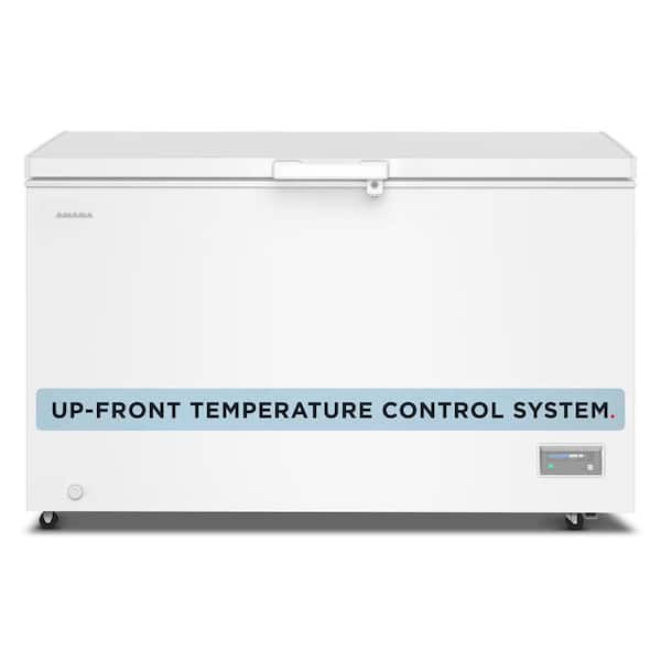 16 cu. ft. Manual Defrost Chest Freezer with Up-Front Temperature Control System in White Garage Ready