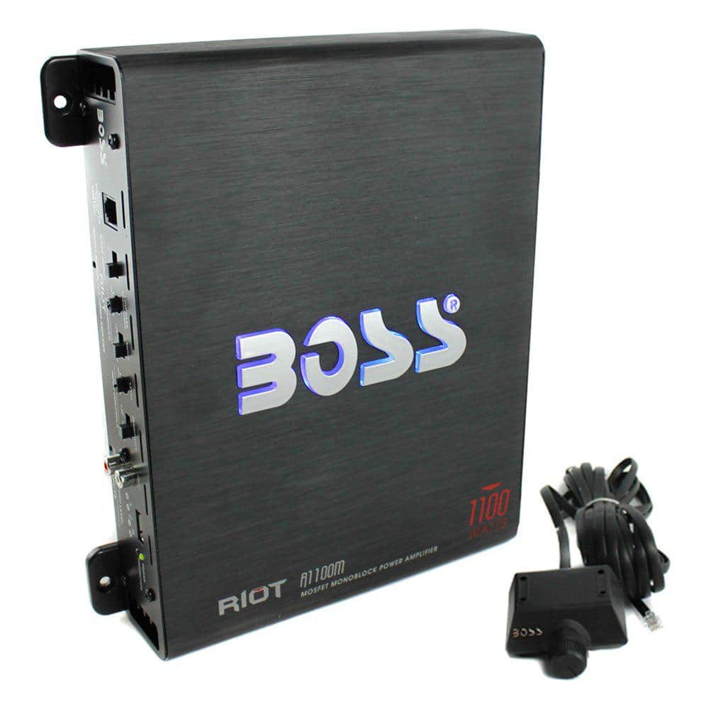 Riot 1100-Watt Monoblock Class A/B Car Audio Amplifier Plus Bass Remote