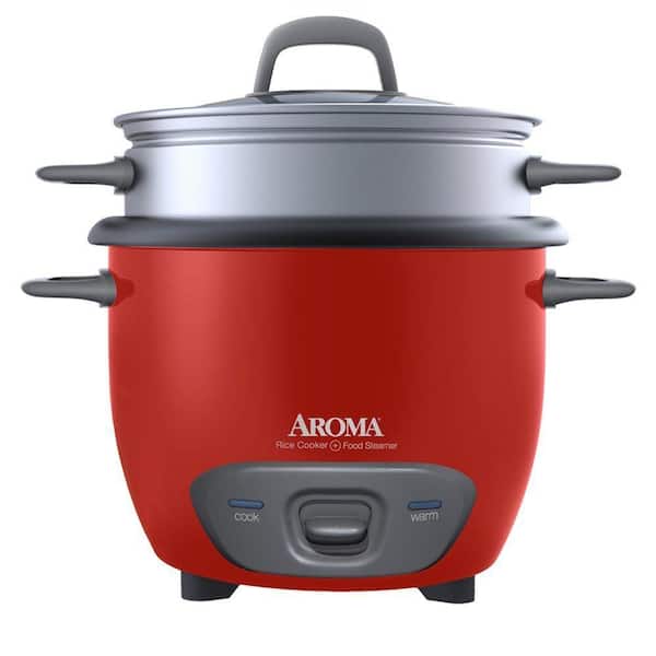 Aroma ARC-743 Rice Steamer Slow Cooker 2-6 Cups Ricer 350 W * Black Red or  White
