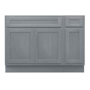 48 in. W x 21 in. D x 32.5 in. H Bath Vanity Cabinet without Top in Silver