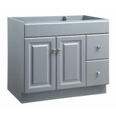 Wyndham 36 in. W x 21 in. D Ready to Assemble Bath Vanity Cabinet Only in Gray