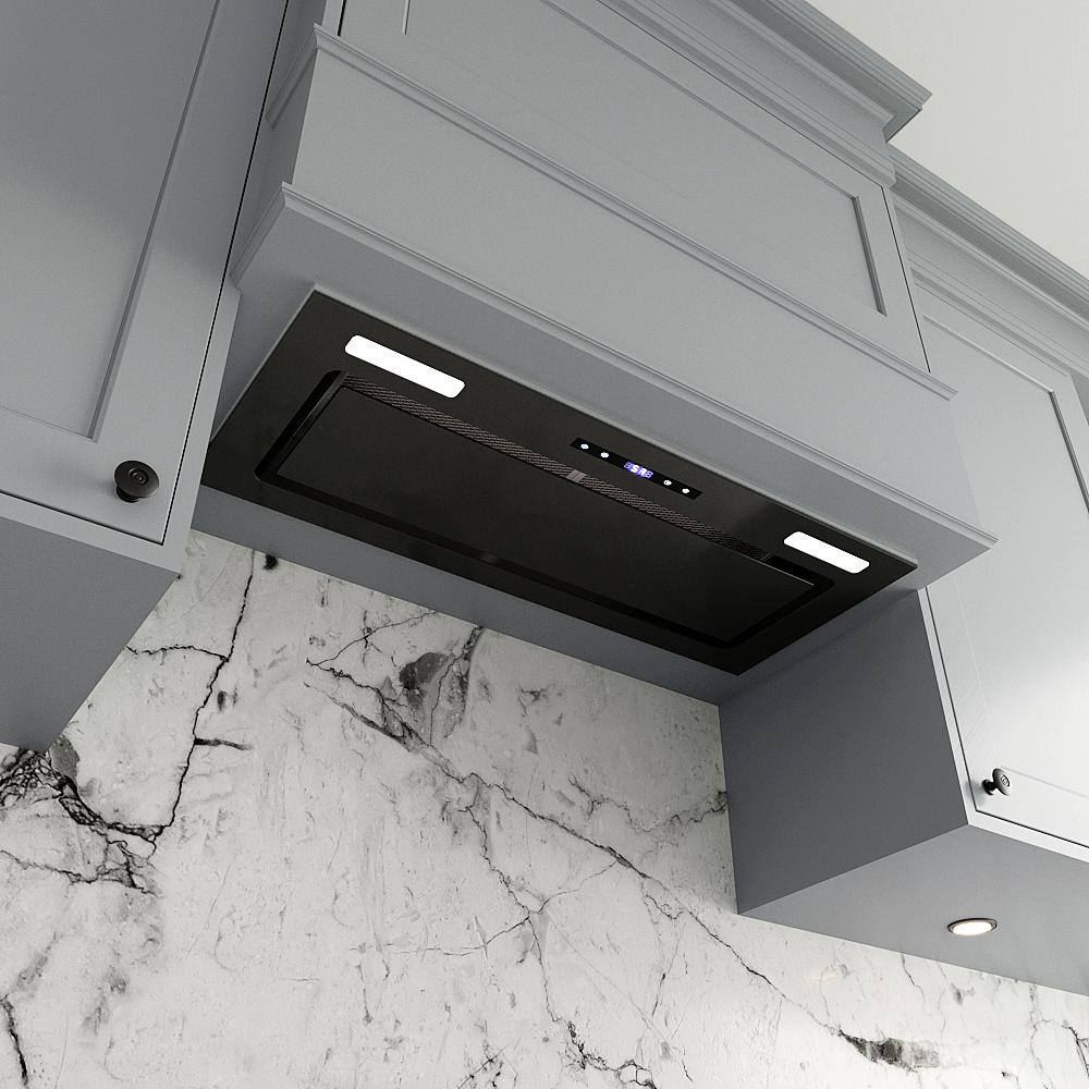 Streamline 28" Stainless Steel and Black Insert Range Hood