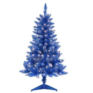 4 ft. Blue Pre-Lit Clear Fashion Artificial Christmas Tree