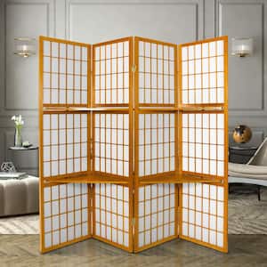 6 ft Honey 4-Panel Room Divider