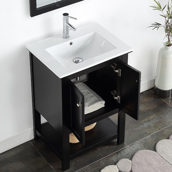Fresca Bradford 24 In W Traditional, Black Bathroom Sinks Home Depot