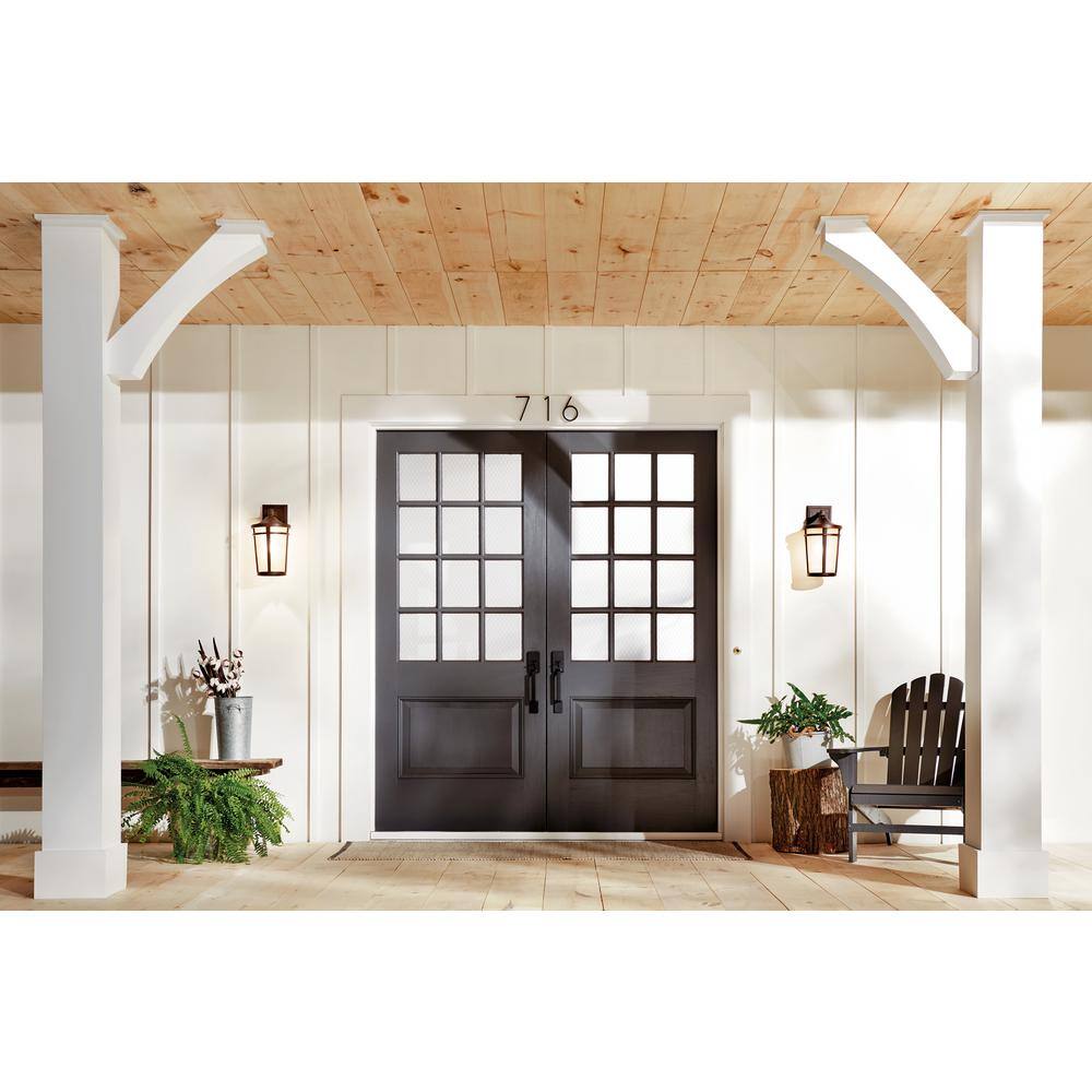Brown Stone 14.25" Transitional Outdoor Wall Lantern
