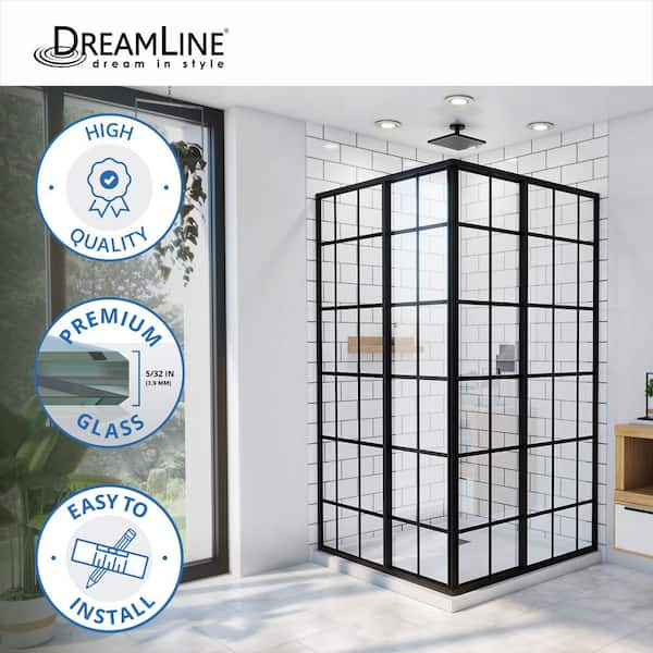 DreamLine French Corner 34-1/2 in. D x 34-1/2 in. W x 72 in