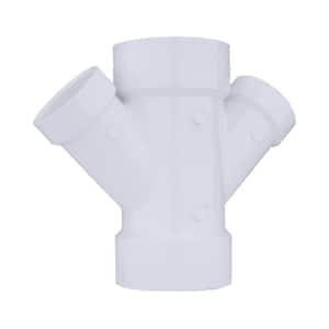 10 in. x 10 in. x 8 in. x 8 in. PVC DWV Double Wye Reducing
