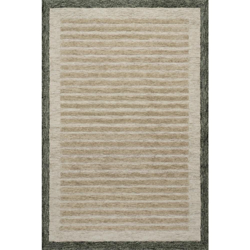 RUGS USA Carmeon Hamilton x Rugs Caly Modern Bordered Wool 4 ft. x 6 ft ...