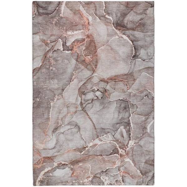 Dream Shag Premium Machine Washable Abstract ADS519 Gray 10 ft. x 14 ft. Area Rug