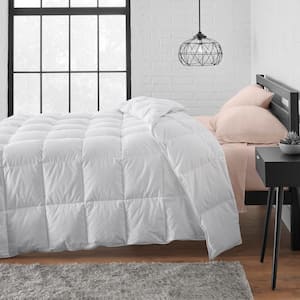 All Season White Twin Down Feather Blend Comforter