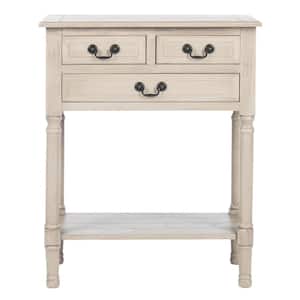 Primrose 3-Drawer Off-White Wood Console Table