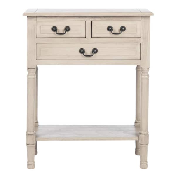 SAFAVIEH Primrose 3-Drawer Off-White Wood Console Table