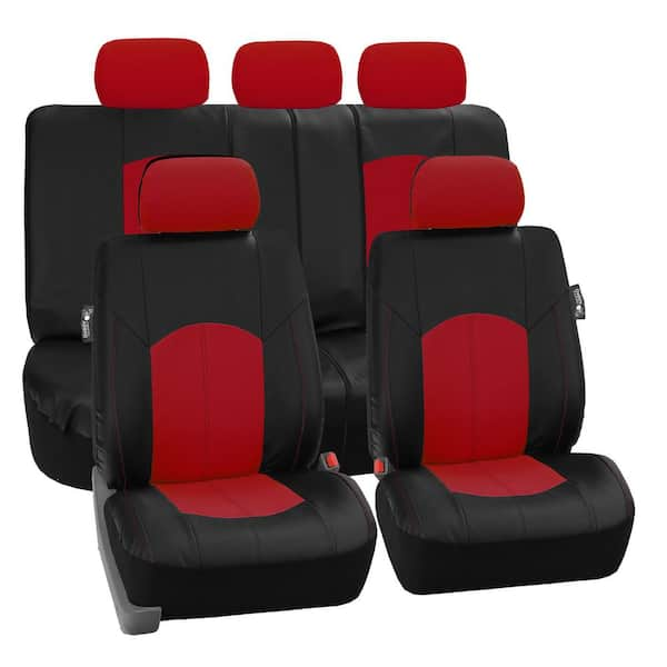 FH Group Highest Grade Faux Leather 47 in. x 23 in. x 1 in. Seat Covers ...