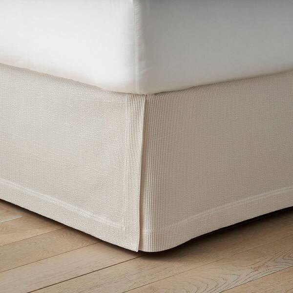 Jeté De Lit Sawyer Mill - King - Rayures Crème Et Charbon - Tombant 40 Cm - Neuf Avec étiquettes
