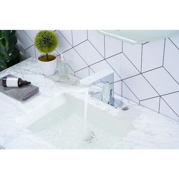 Touchless Single Hole Bathroom Sink Faucet With Temperature Display In Chrome