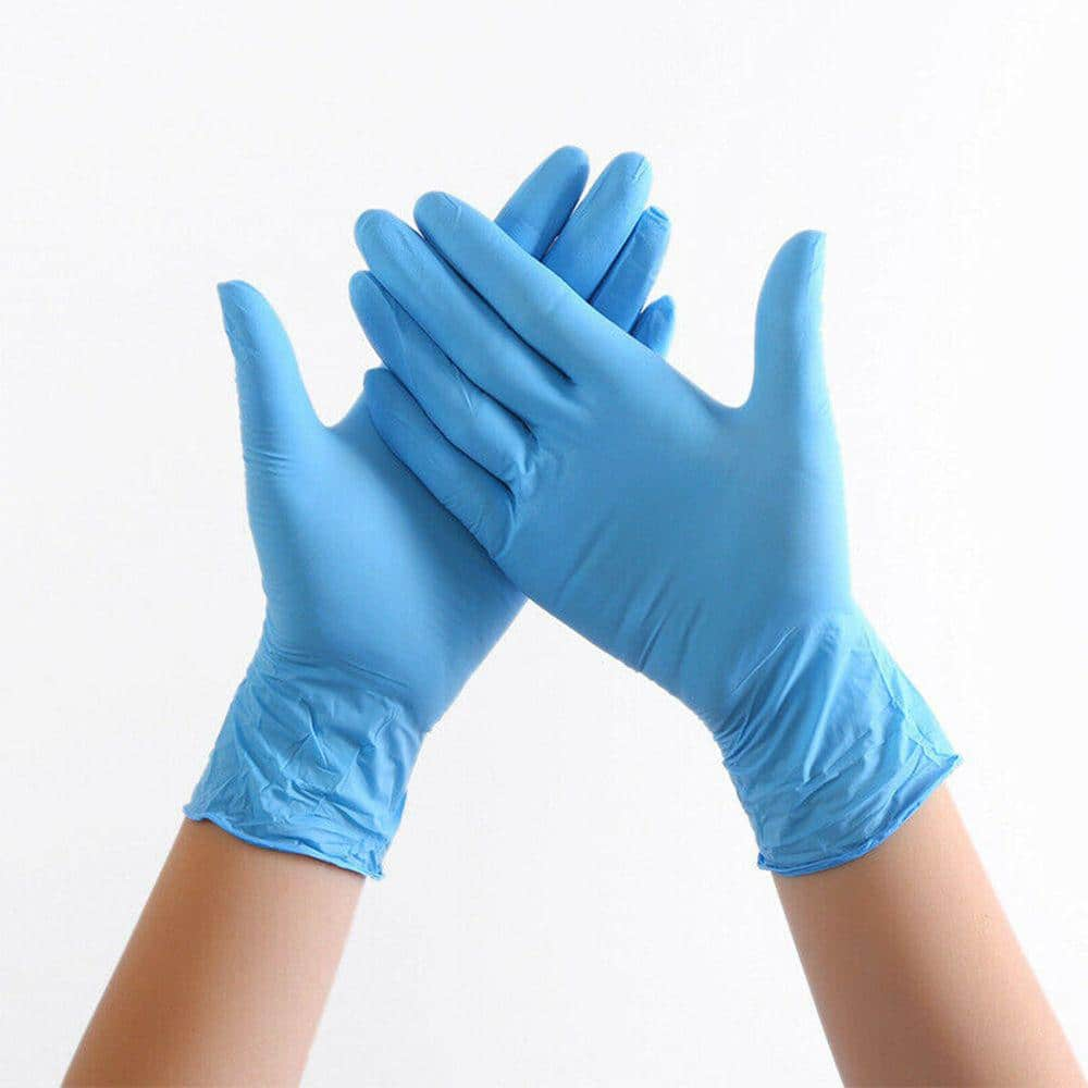 4 mil Medium Vinyl Material Hybrid Gloves in Blue Color Mult-Purpose (Case of 1000)