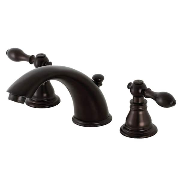 Kingston Brass American Classic 8 in. Widespread 2-Handle Bathroom Faucet in Oil Rubbed Bronze