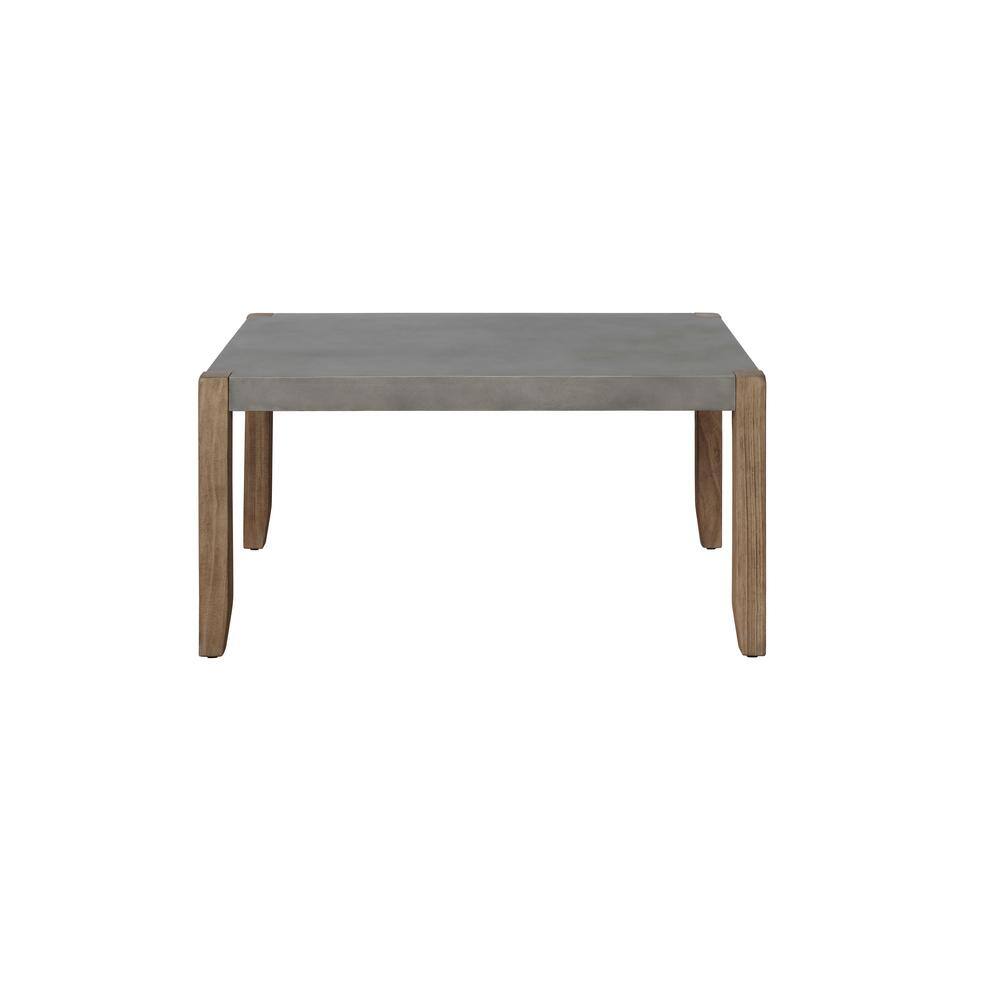 Newport 3-Piece Faux Concrete and Wood Coffee Table Set