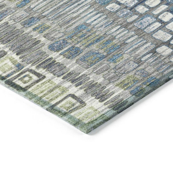 Chantille Machine Washable Indoor/Outdoor Abstract ACN2268 Aloe 10 ft. x 14 ft. Area Rug