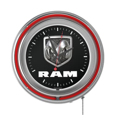 14 George Killians Irish Red Chrome Double Ring Neon Clock 14 George Killians Irish Red Chrome Double Ring Neon Clock