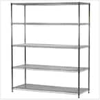 Hdx 5-tier Commercial Grade Heavy Duty Steel Wire Shelving Unit In 