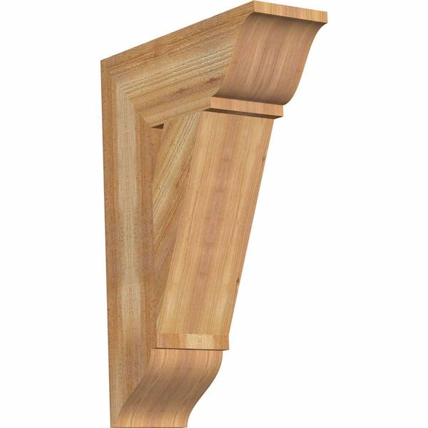Ekena Millwork 6 in. x 26 in. x 18 in. Western Red Cedar Traditional Rough Sawn Bracket
