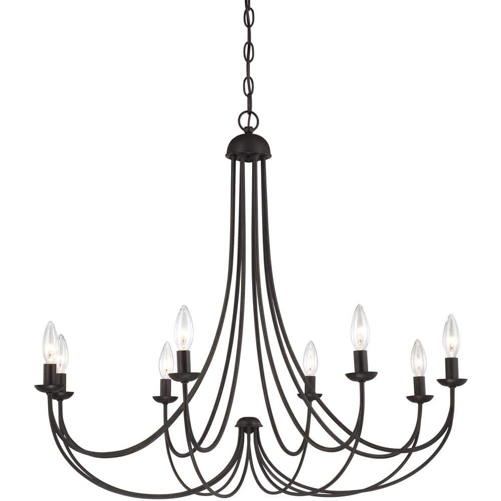 Imperial Bronze 8-Light Candle Chandelier