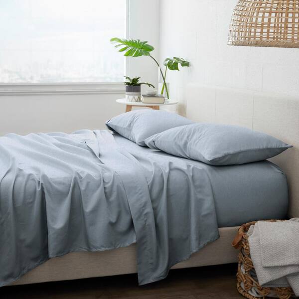 Becky Cameron Premium 4 Piece Light Navy Ultra Soft Flannel California King Sheet Set Ieh 4pc Fsd Calking Lnavy The Home Depot Becky Cameron Premium 4 Piece Light, California King Size Flannel Bed Sheets