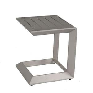 All Aluminum Outdoor Silver Coffee Table for Garden & Outdoor