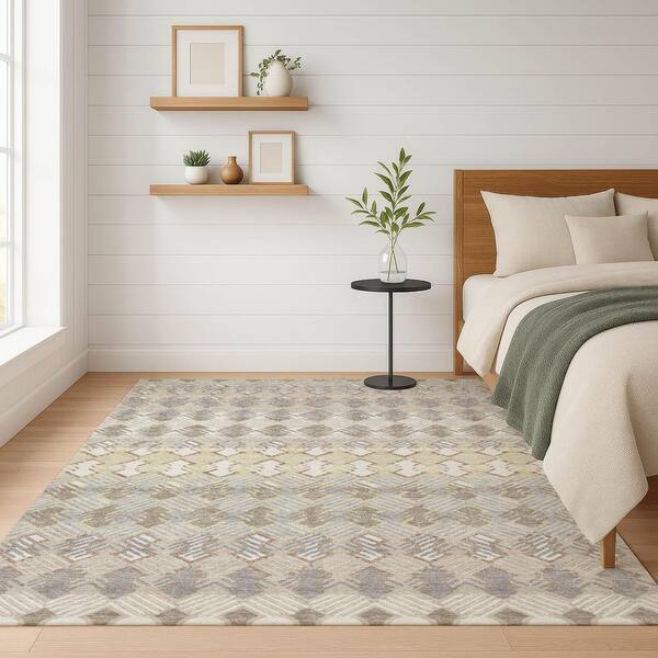 ギャルソンRUG Addison Rugs Chantille Machine Washable Indoor/Outdoor Abstract