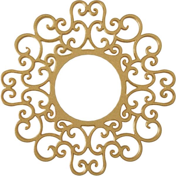 Ekena Millwork 3/4 in. x 22 in. x 22 in. Reims Architectural Grade PVC Pierced Ceiling Medallion