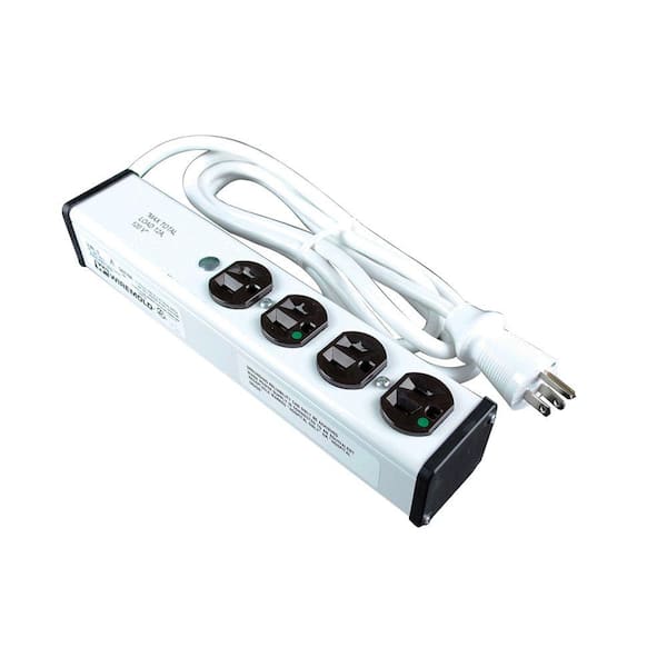Legrand Wiremold 4-Outlet 15 Amp Medical Grade Surge Power Strip with 15 ft. Cord