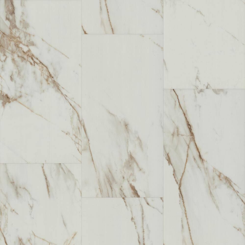 Brooking Carrera Marble 12 MIL x 12 in. W x 24 in. L Waterproof Click Lock 