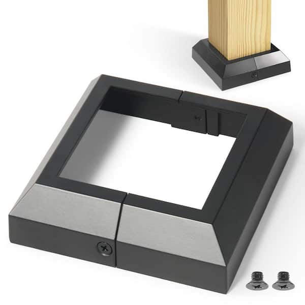 Afoxsos Aluminum Split Type Deck Post Base Cover for 4 x 4