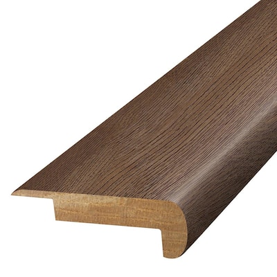 Coffee Bean 0.75 in. T x 2.37 in. W x 78.7 in. L Textured Wood Look Laminate Moulding/Trim Stair Nose Molding